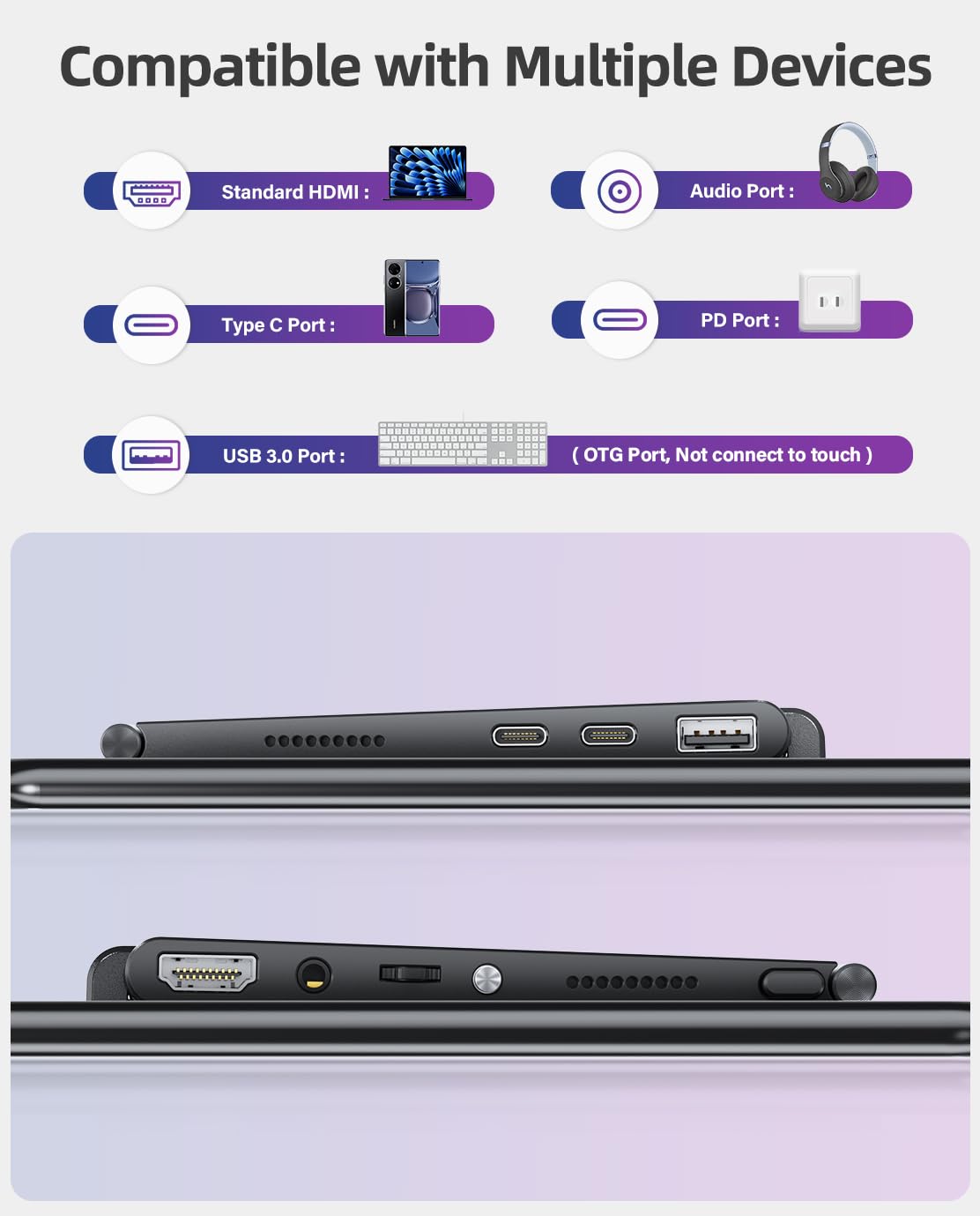 UPERFECT Y 10-point touch supports precise gestures without extra drivers.