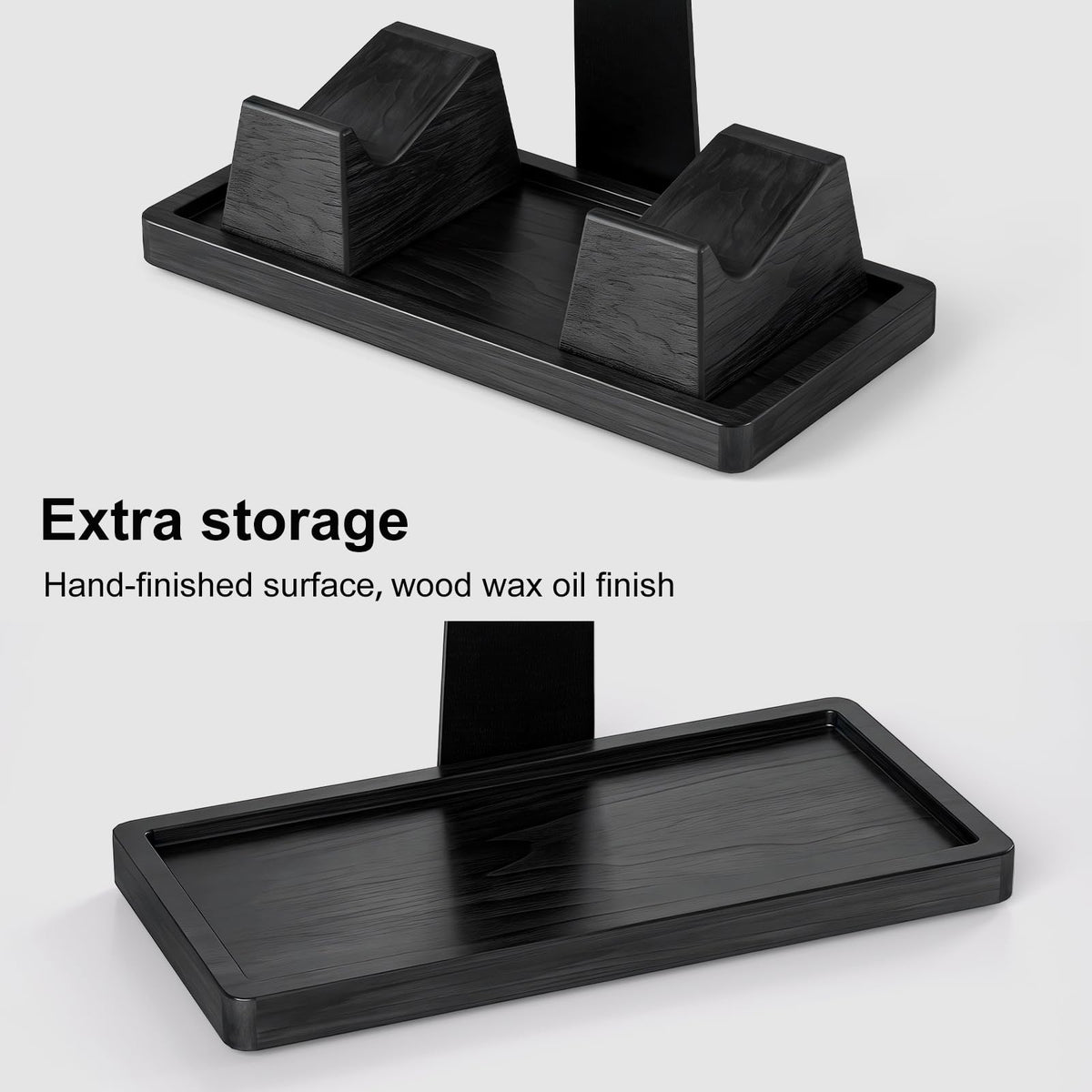 UPERGO headset mounted on stand showing safe storage and display benefit