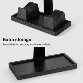 UPERGO headset mounted on stand showing safe storage and display benefit
