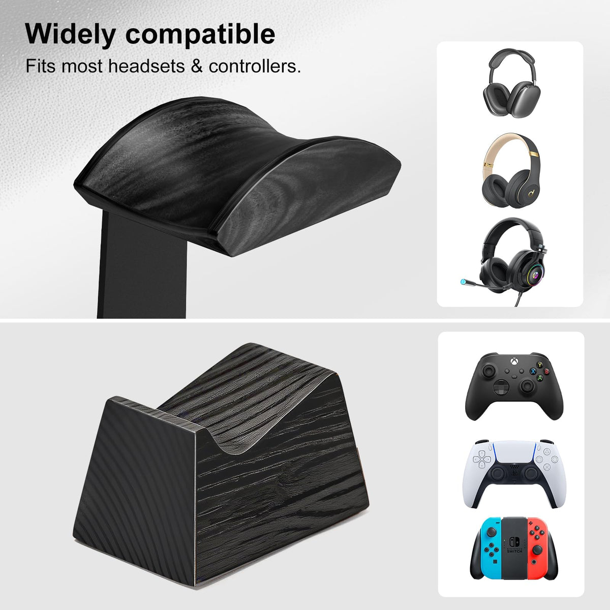 UPERGO side profile showing black finish and sturdy base stability benefit