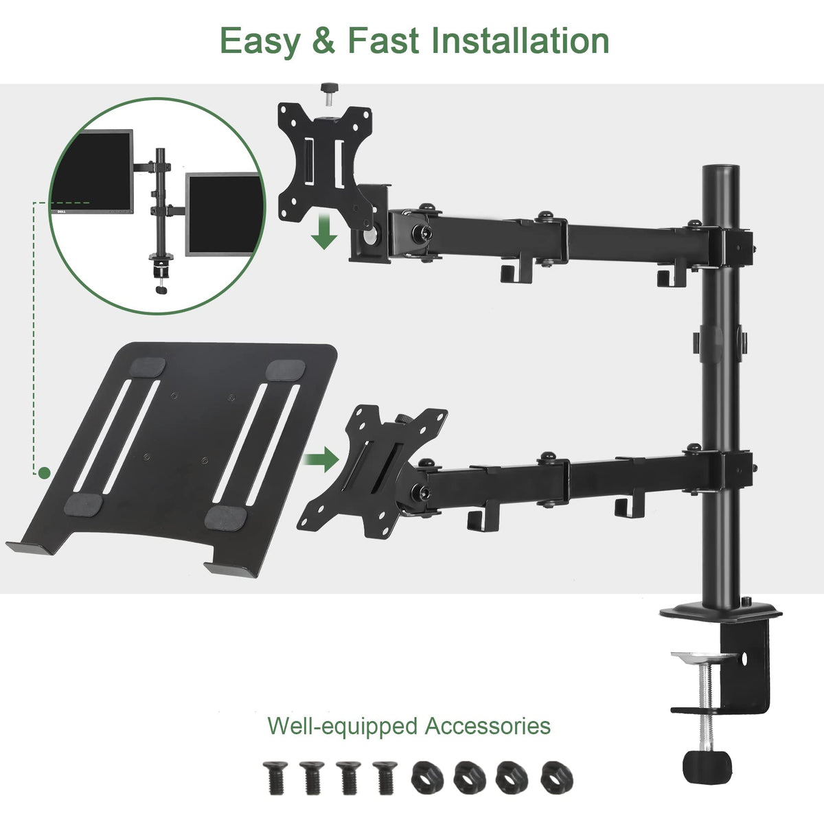 UPGRAVITY C-clamp and grommet kit hardware for flexible installation