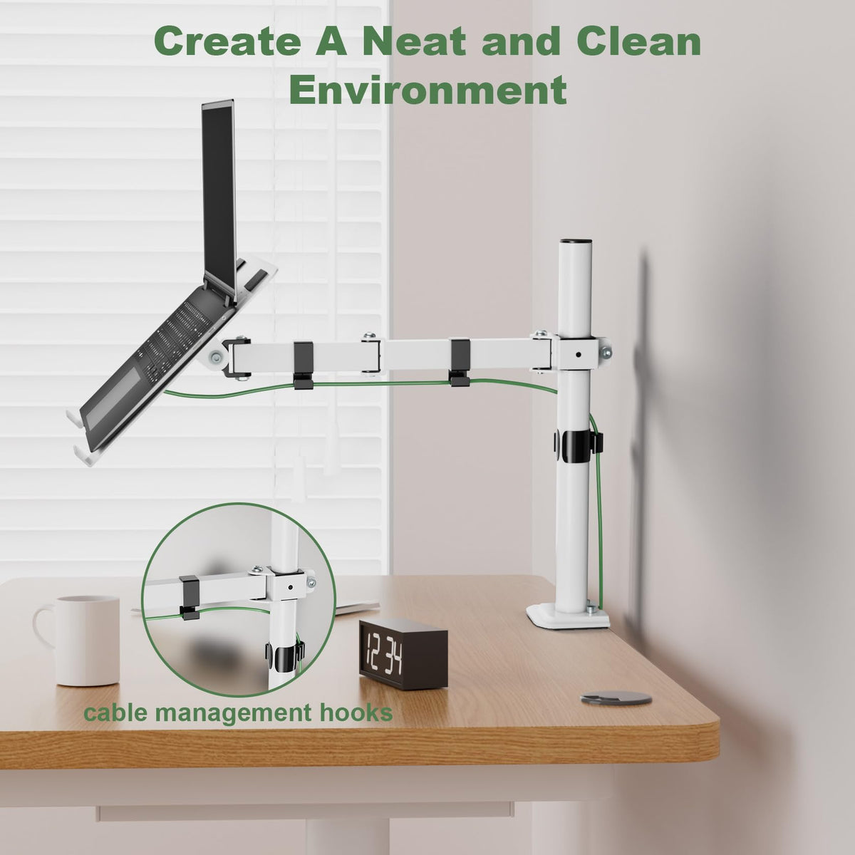 UPGRAVITY cable management clips organizing cords neatly under arm