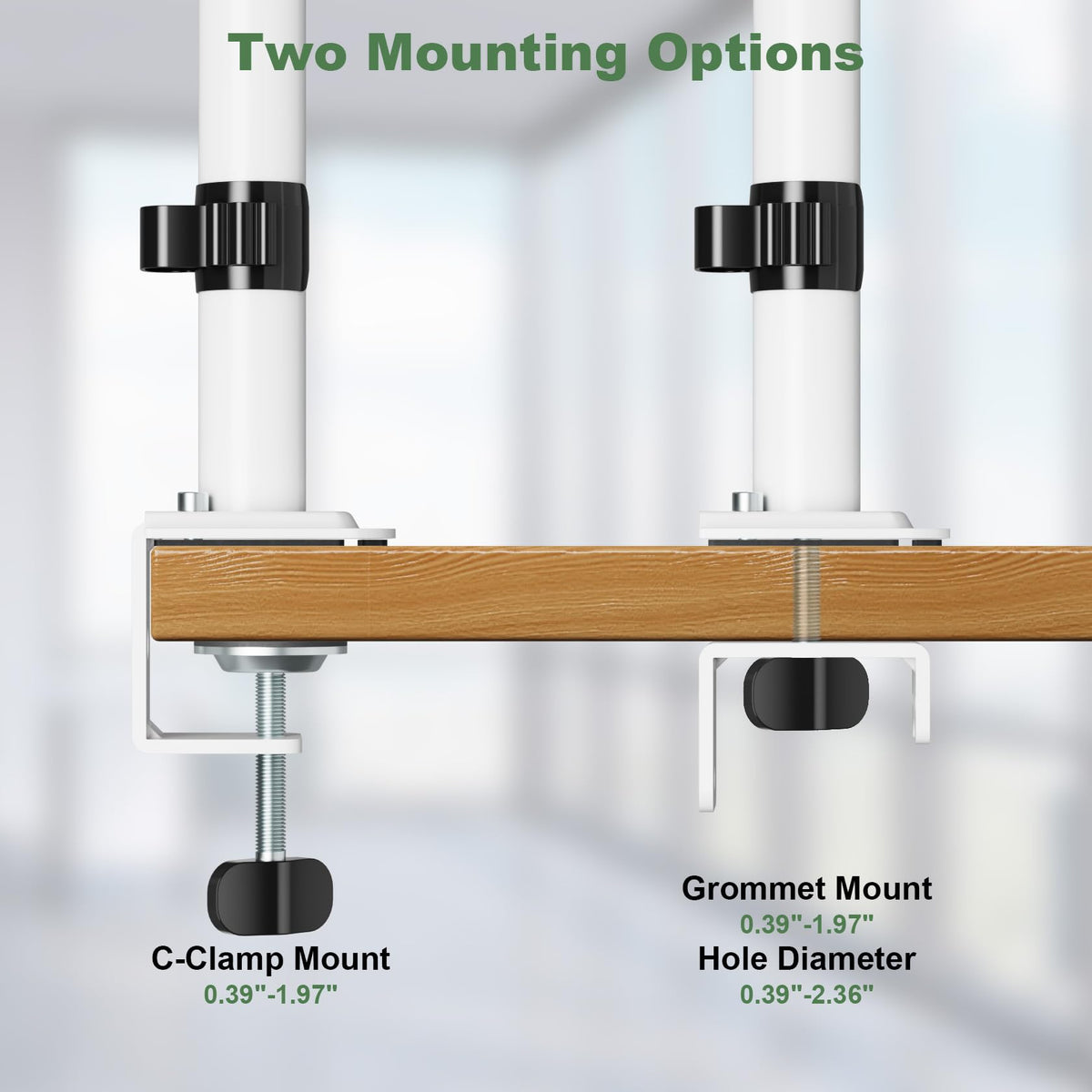 UPGRAVITY size comparison with hand showing weight capacity and scale
