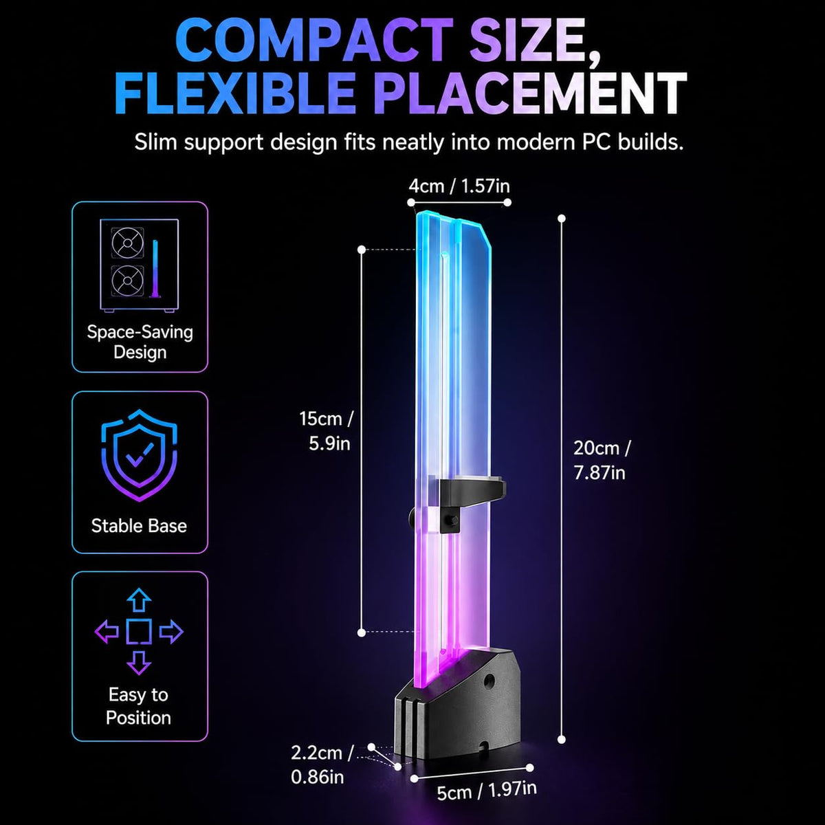 UpHere silicone cushion protects your GPU and case from scratches.