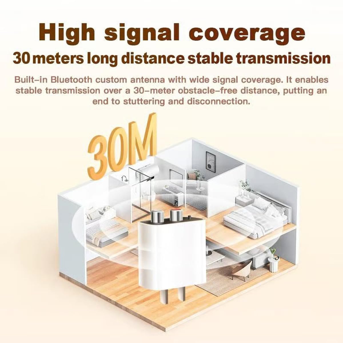 Upliftjoys living room audio setup with wireless receiver enhances listening.