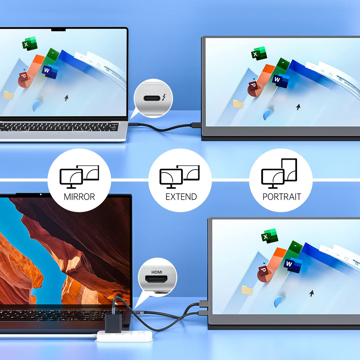 Upperizon monitor delivering vibrant color with 100% sRGB for design and media.