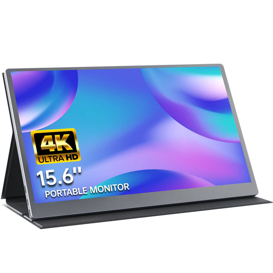 Upperizon portable monitor on a laptop showing crisp 4K detail for on-the-go work.