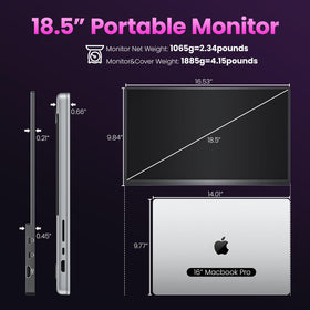 Upperizon 18.5-inch FHD IPS panel showing vivid colors and wide viewing angles
