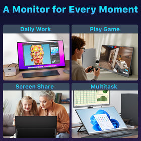Upperizon 23.8-inch monitor built-in speakers delivering clear audio.