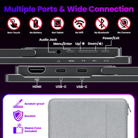 Upperizon built-in dual speakers enhance portable video calls and entertainment.