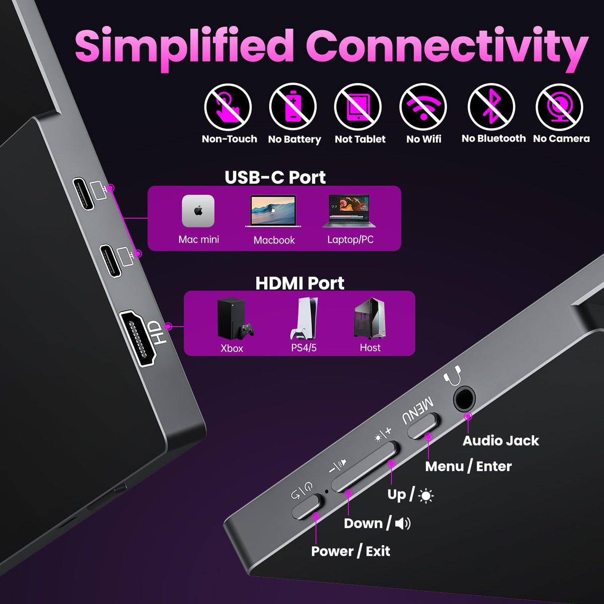 Upperizon magnetic cover protects the monitor during travel
