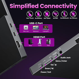 Upperizon magnetic cover protects the monitor during travel