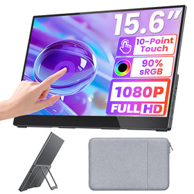 Upperizon 15.6-inch portable monitor with crisp FHD display for mobile work