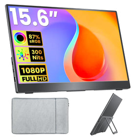 Upperizon portable monitor front view highlights slim, travel-ready profile