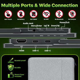 Upperizon portable monitor 18.5 inch ergonomic aluminum body.
