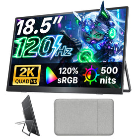 Upperizon portable monitor 18.5 inch front view highlights immersive 2K visuals.