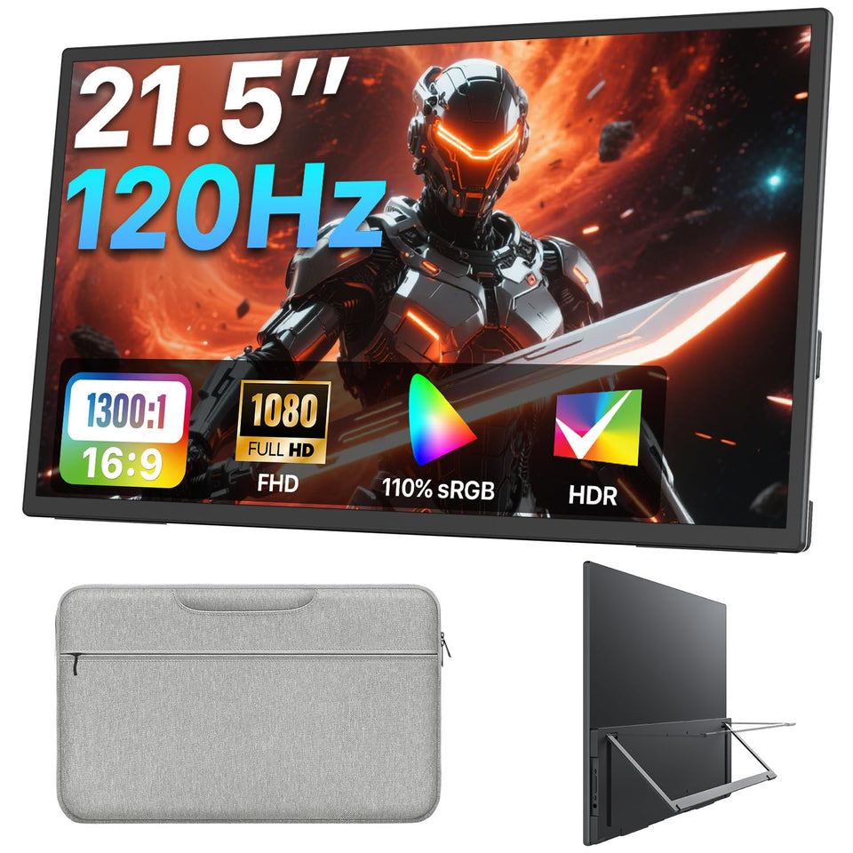 Upperizon 21.5-inch portable monitor front view for on-the-go productivity.