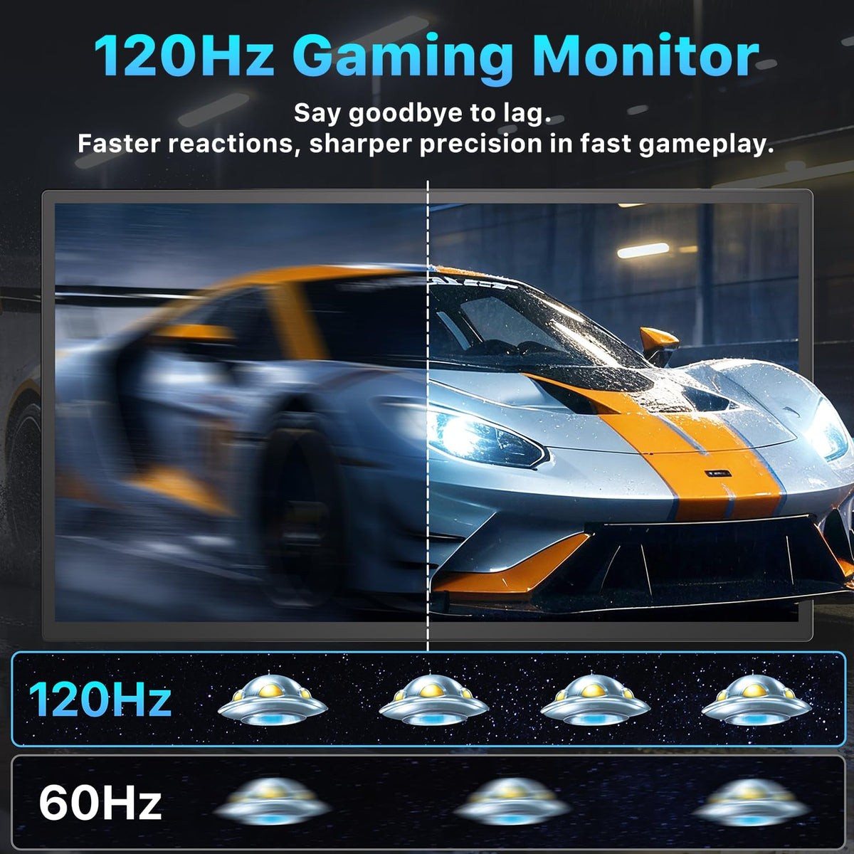 Upperizon monitor ports USB-C and HDMI for easy device connections.