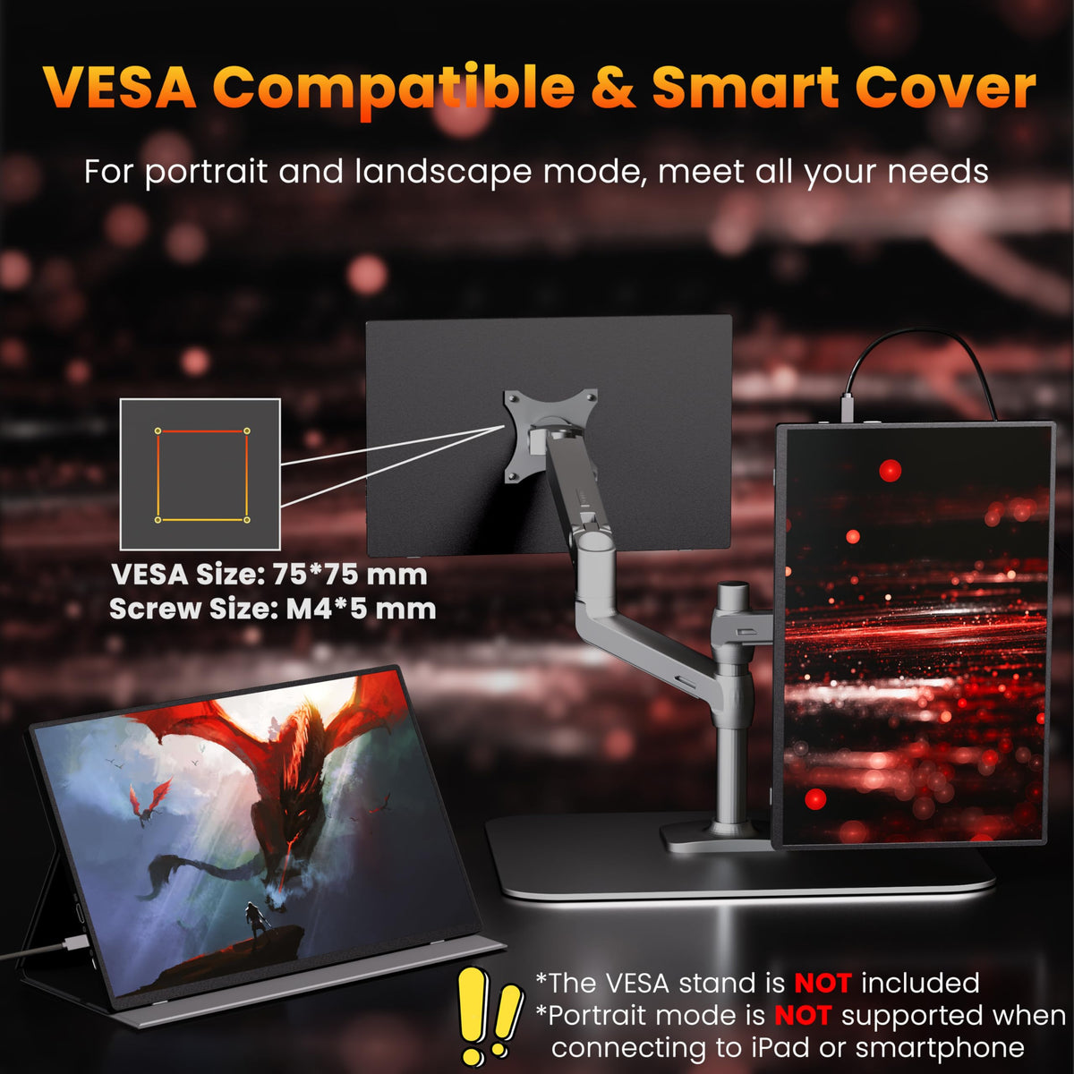 Upperizon smart cover with built-in speakers indicates protective carry and audio capability.