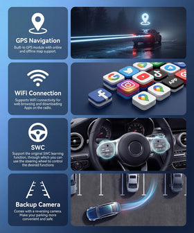Upriding HD backup camera with night vision boosts parking safety.