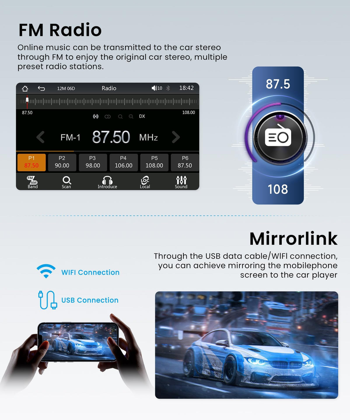 Upriding HD rear camera with night vision for safe reversing