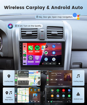 Upriding touchscreen installed in dashboard showing navigation for safer trips
