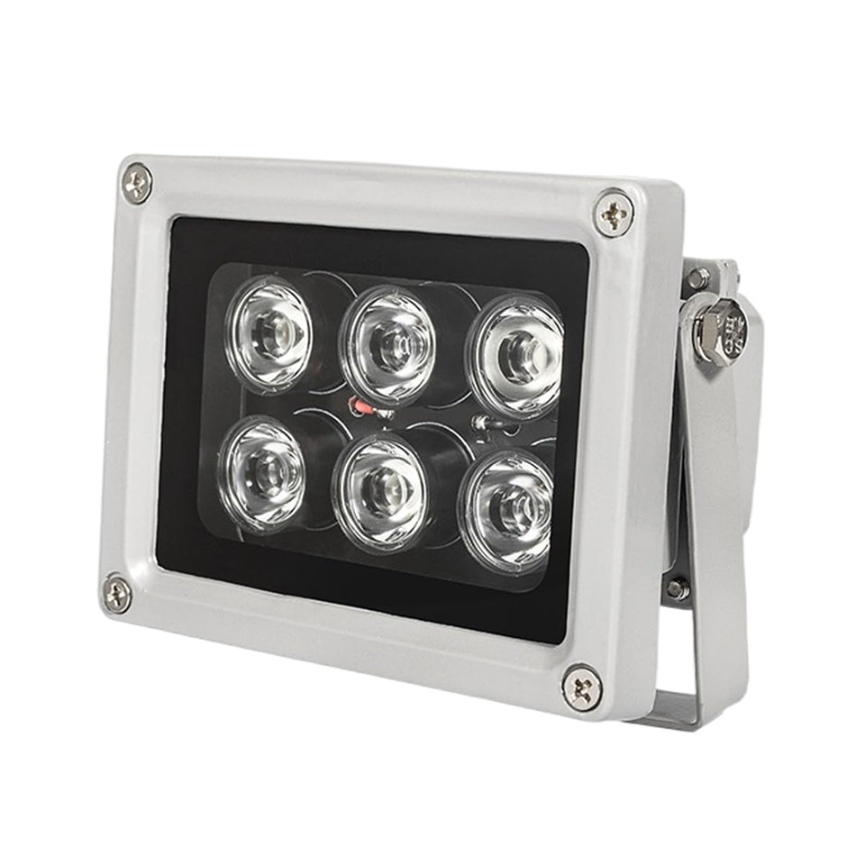 UQISOVI night vision IR illuminator with 6 LEDs for enhanced security camera clarity.