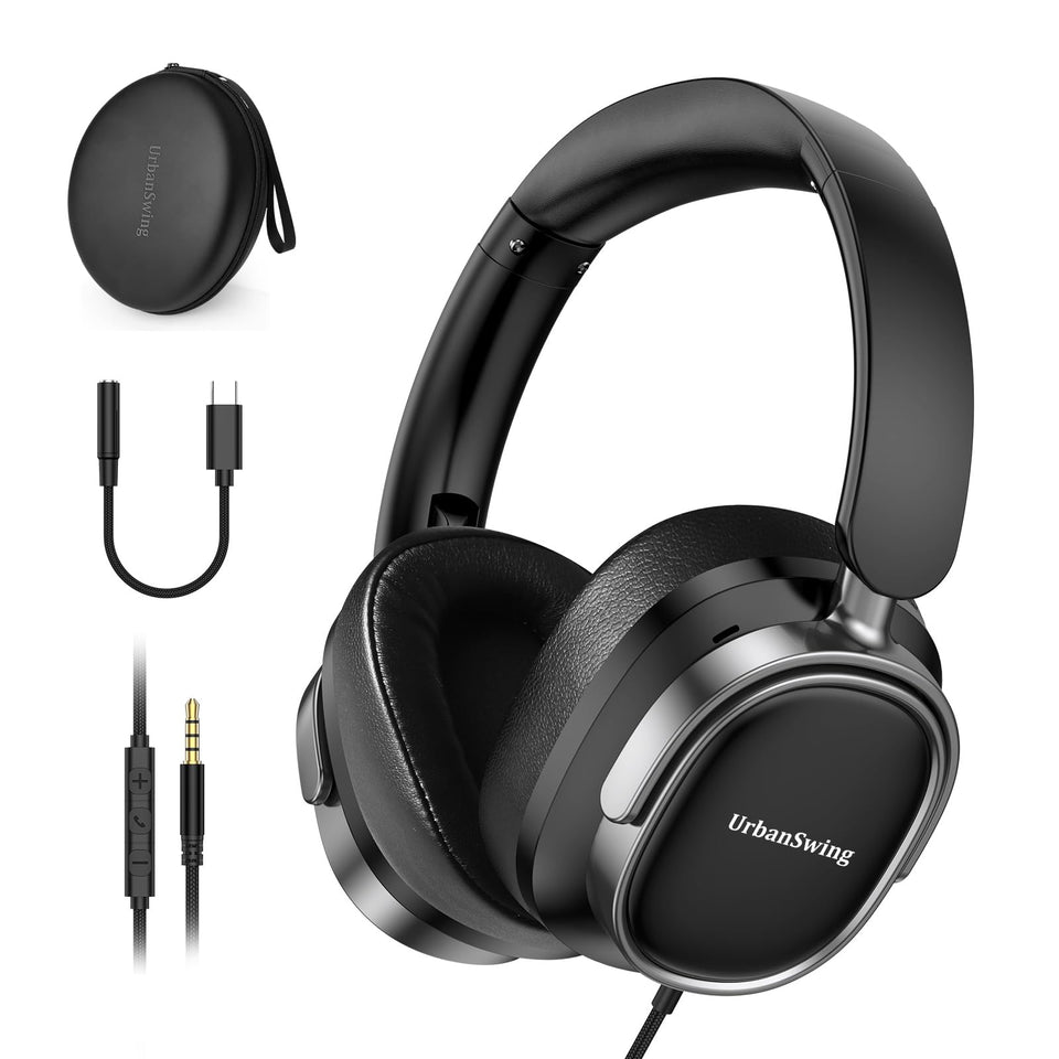 URBAN SWING W70 folded case protects headphones during travel and storage.