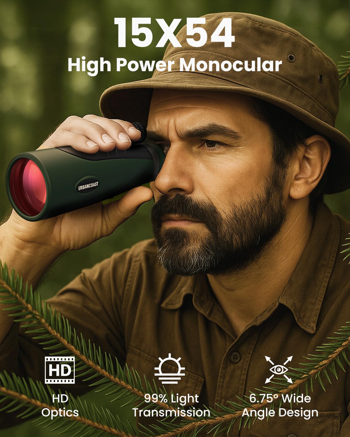 URBANCOAST rubberized grip detail, secure handling benefit