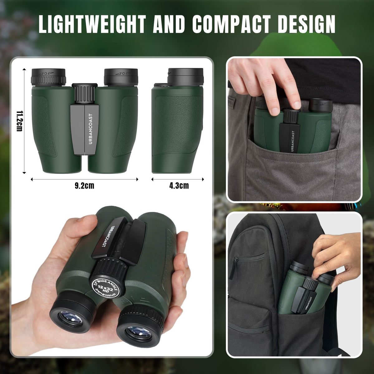 URBANCOAST held in hand showing scale and lightweight travel benefit