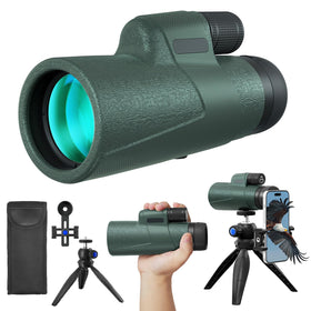 URBANCOAST monocular front view showing lens and grip, clear long-distance benefit