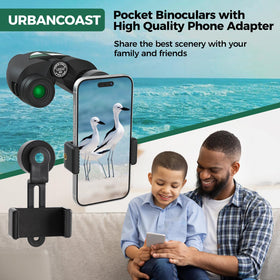 URBANCOAST mounted phone adapter demonstrating easy long-distance smartphone photography