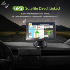 URFRU closeup of 5-inch touchscreen showing responsive touch controls