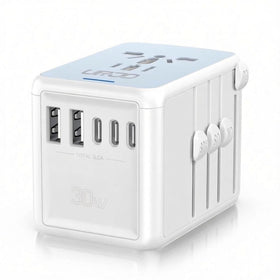 URJD front view showing ports and plugs for easy travel charging