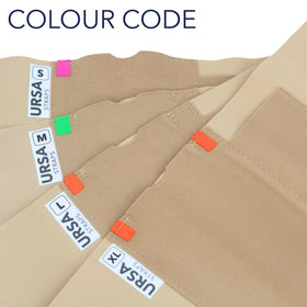 URSA Straps size label and colour tag for quick size identification