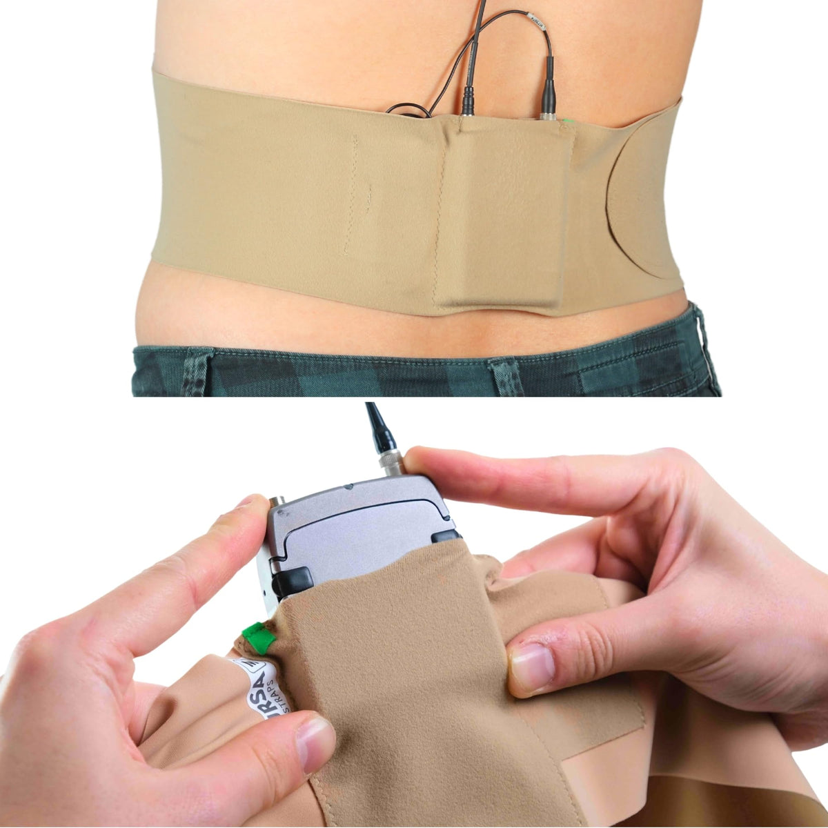URSA Straps front view beige showing slim profile and secure fit
