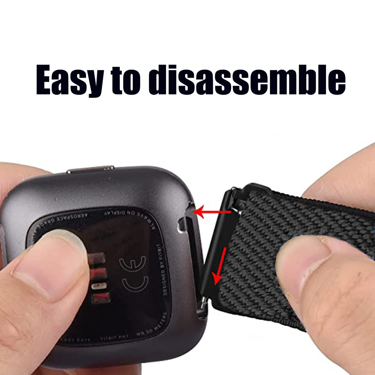 URU Shield Versa band elastic buckle design for secure fit.