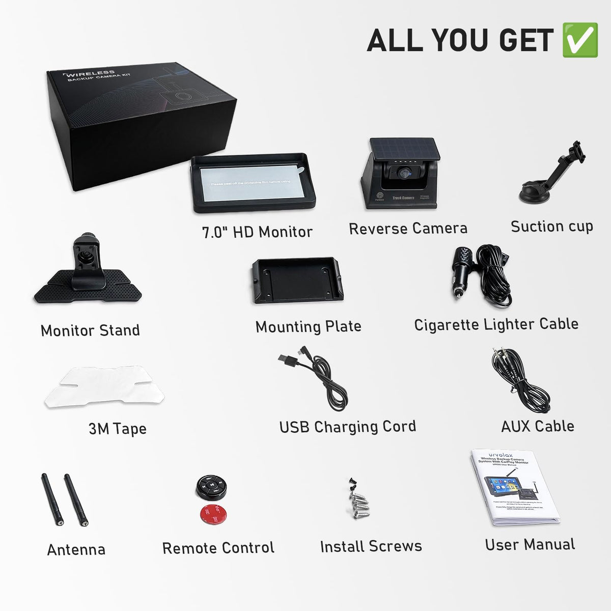 URVOLAX Bluetooth, FM, or AUX offer flexible in-cab audio use.