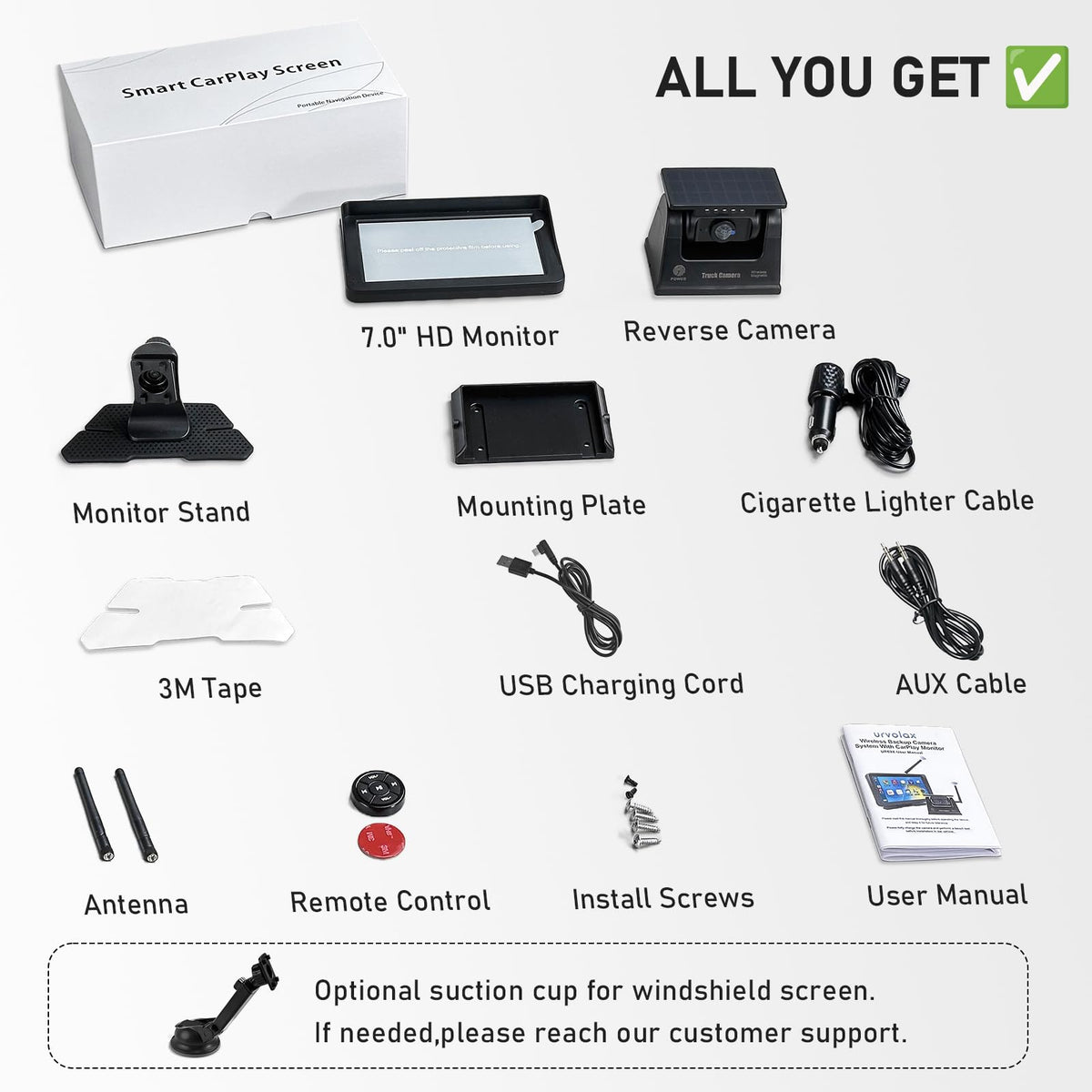 URVOLAX supports Bluetooth FM AUX for flexible audio options.