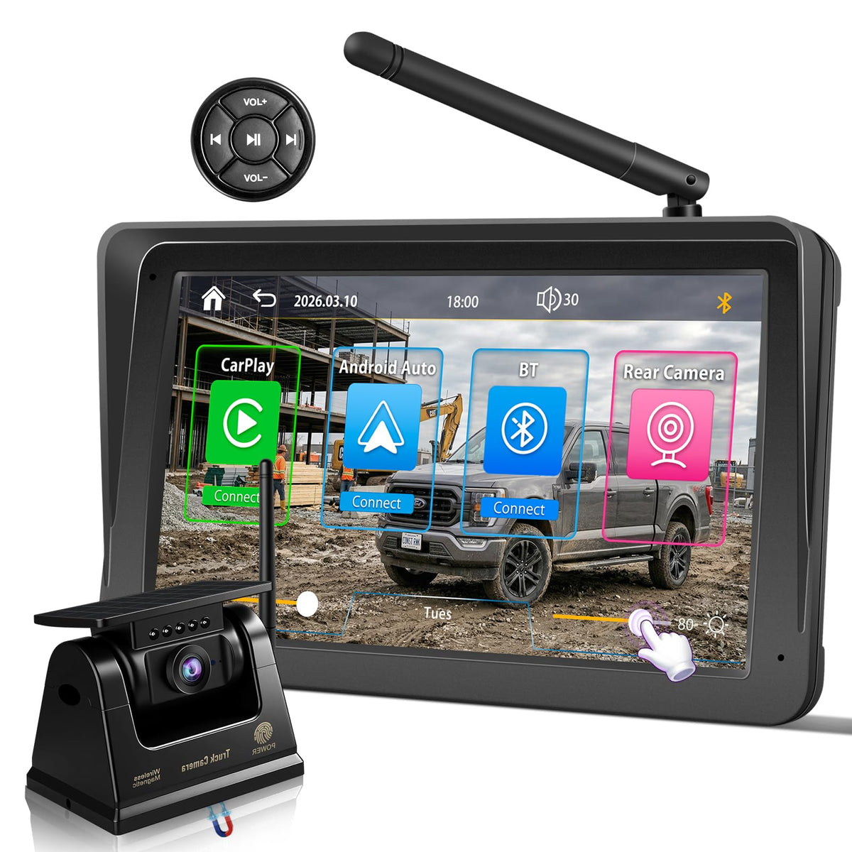 URVOLAX magnetic wireless backup camera delivers quick rear visibility for safe parking.