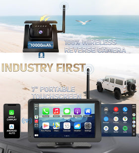 URVOLAX wireless backup camera rear view display supports easy hitching.