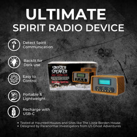 US Ghost Adventures Sinister Speaker back panel with headphone jack and ports