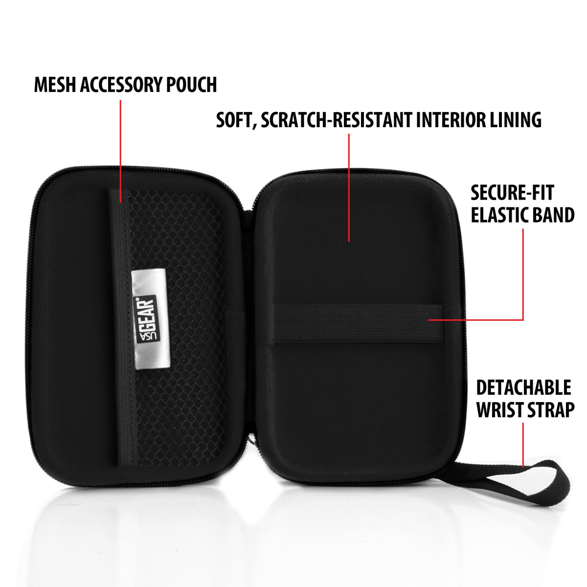 USA Gear Floral case with wrist strap for easy secure travel