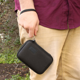 Durable nylon shell of the USA Gear case stands up to daily bumps and weather.