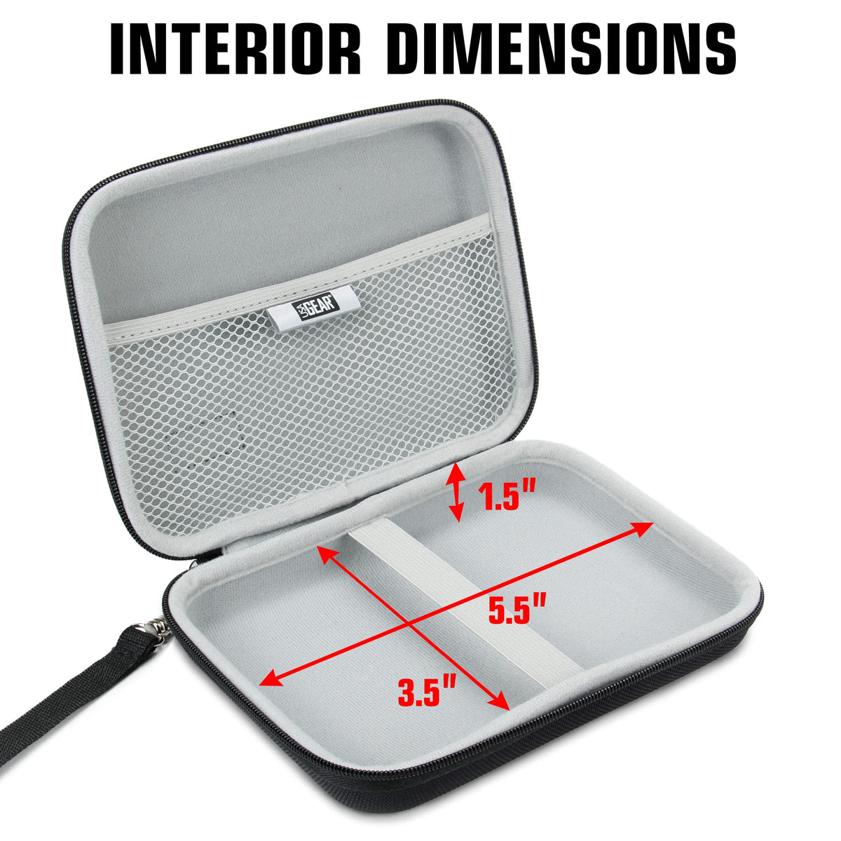 Elastic security strap keeps the hotspot secure during travel in the USA Gear case.