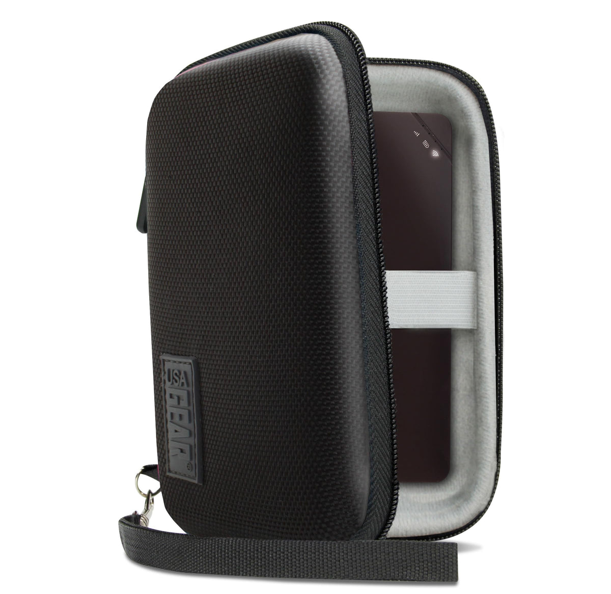 USA Gear hotspot case with weather-resistant exterior protects devices on the go.