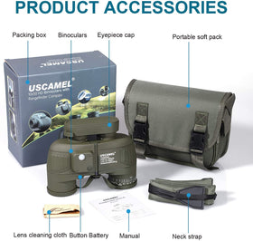 USCAMEL 10x50 binoculars harness strap for steady deck viewing.