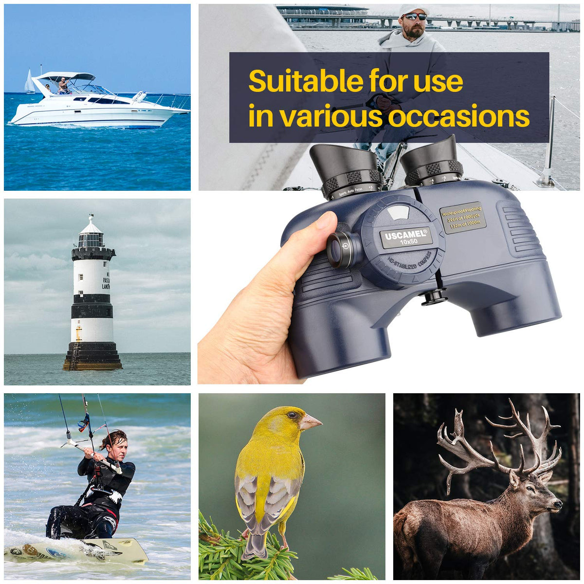 USCAMEL illuminated compass aids night navigation and low-light viewing