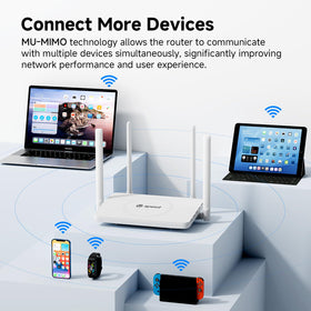 U-SPEED AC1200 router with three gigabit ports and one WAN port