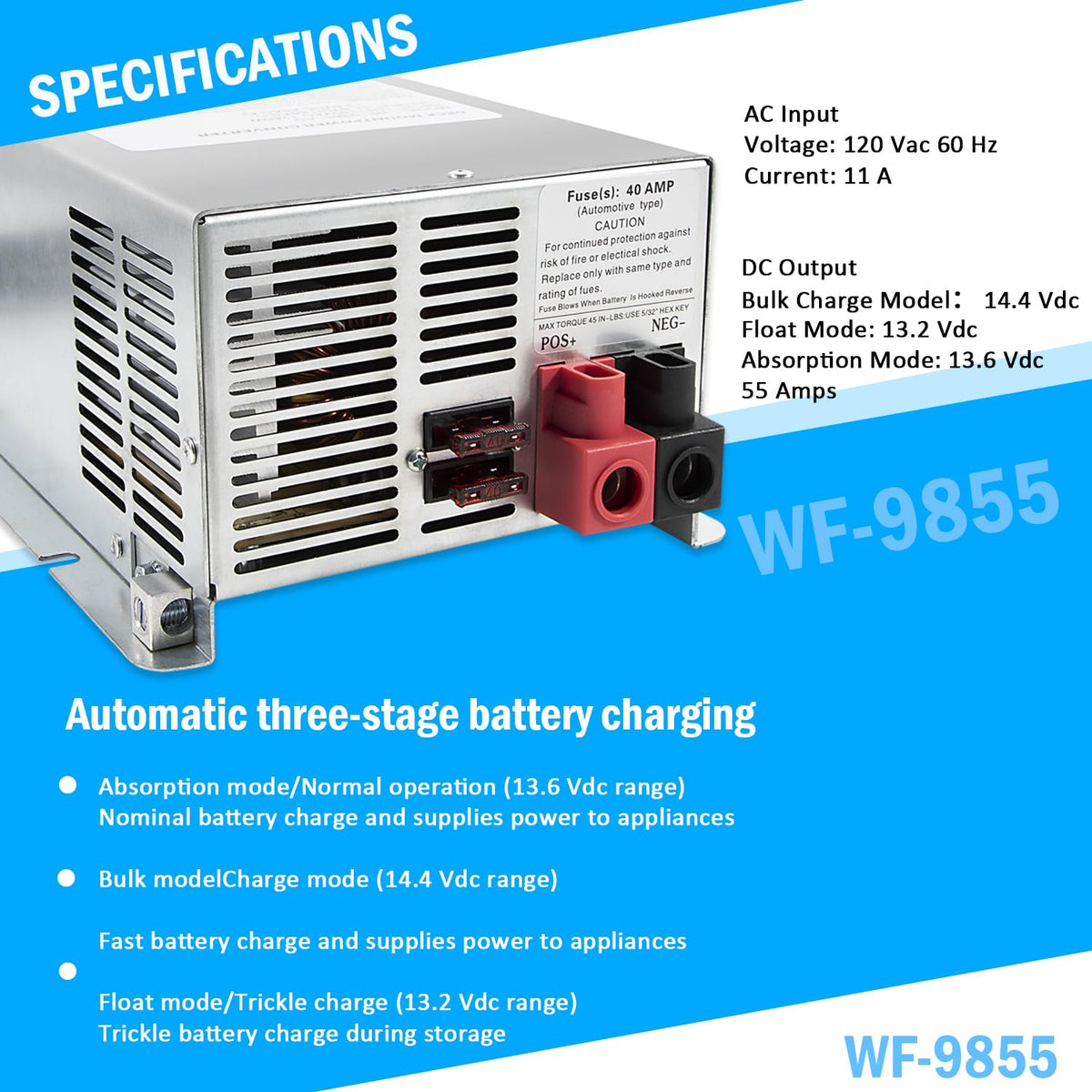 USSKYBOY WF-9855 installation diagram shows easy replacement for the 9800 Series.